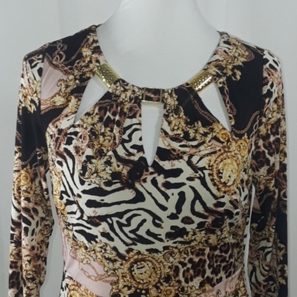 ๐๐Thalia Sodi Leopard dress Versace vibe,New! - Picture 5 of 5